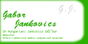 gabor jankovics business card